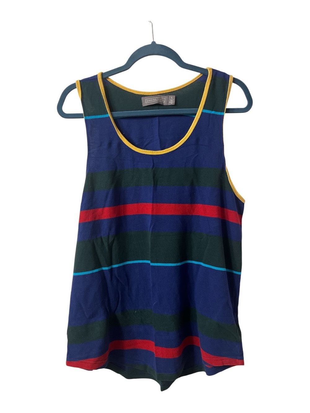 Hawkings McGill Striped Tank Top with Yellow Trim